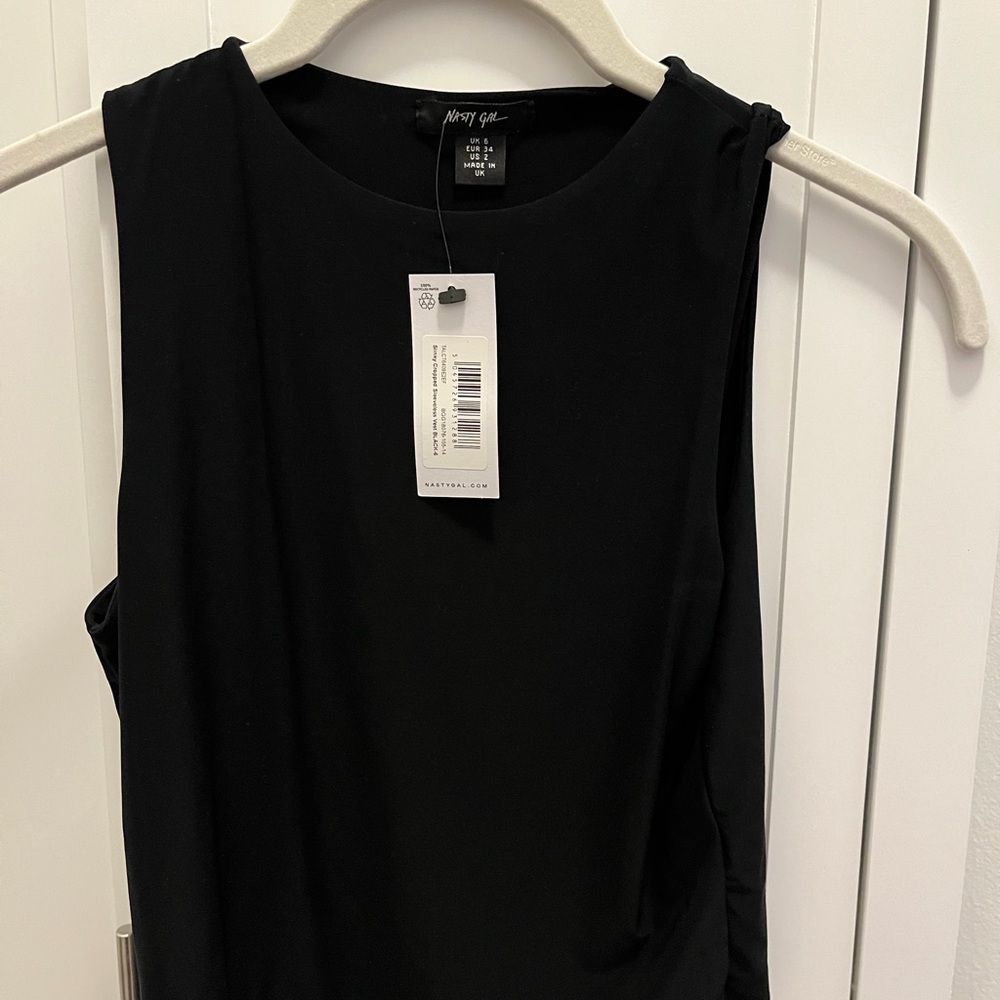 Nasty Gal Black Sleeveless Blouse